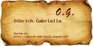 Olbrich Gabriella névjegykártya